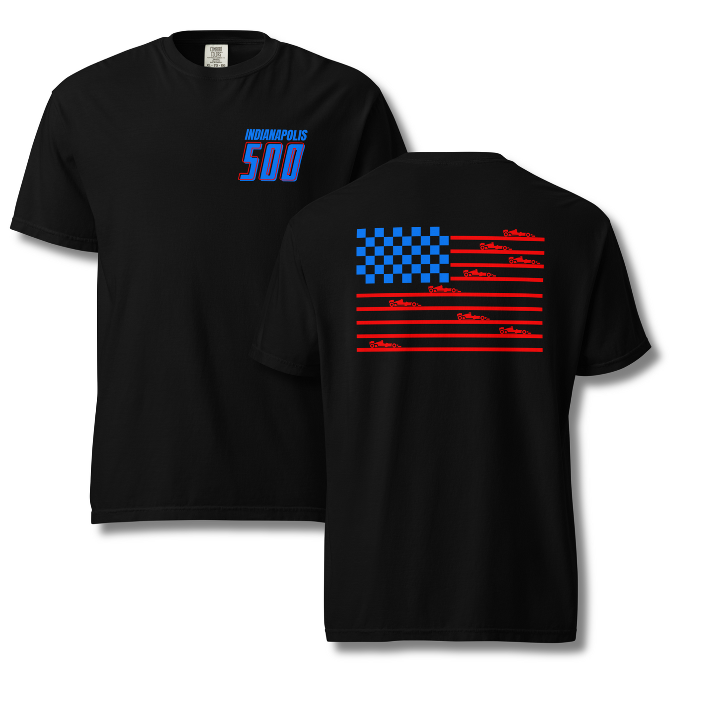 Indy Car Flag T-Shirt (Neon)