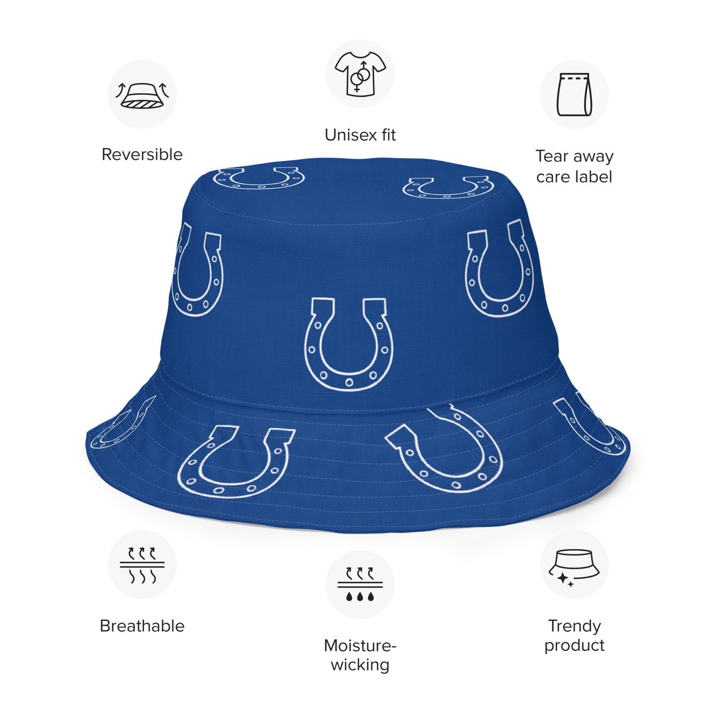 Indianapolis Colts Horseshoe Reversible Bucket Hat