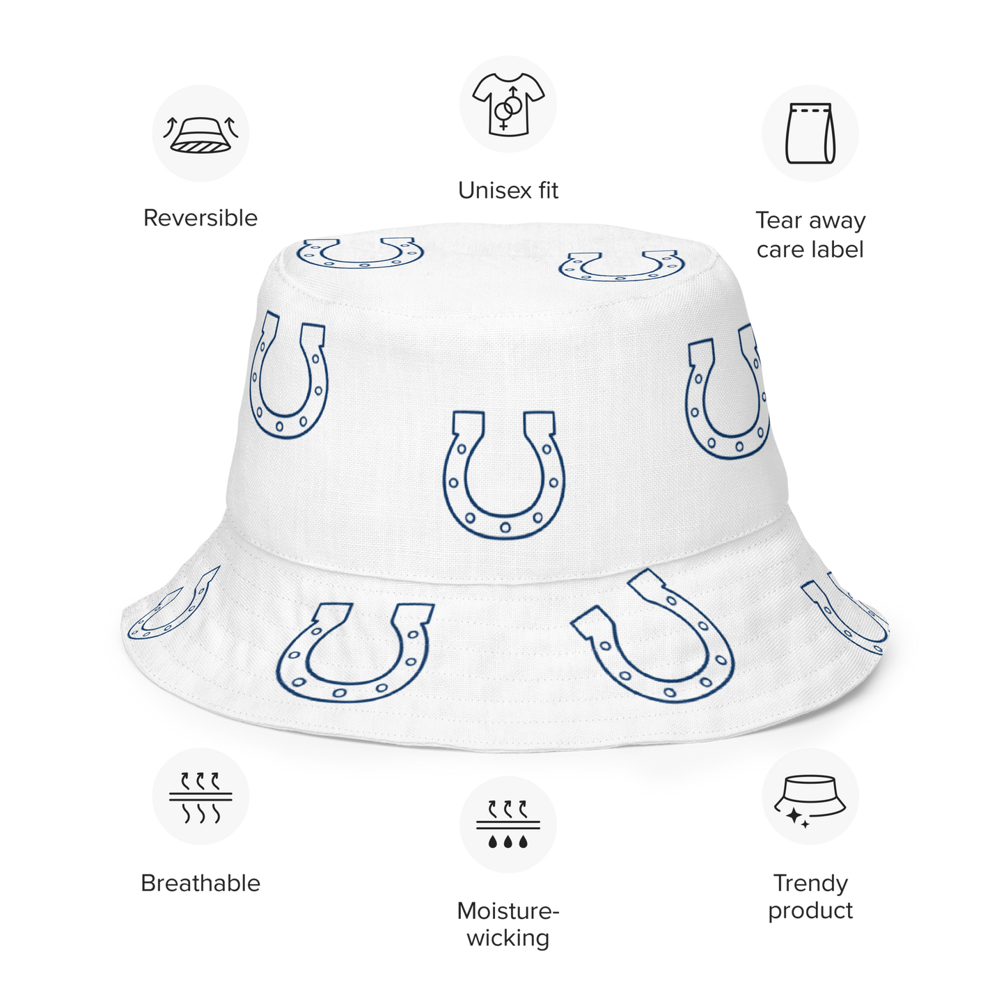 Indianapolis Colts Horseshoe Reversible Bucket Hat