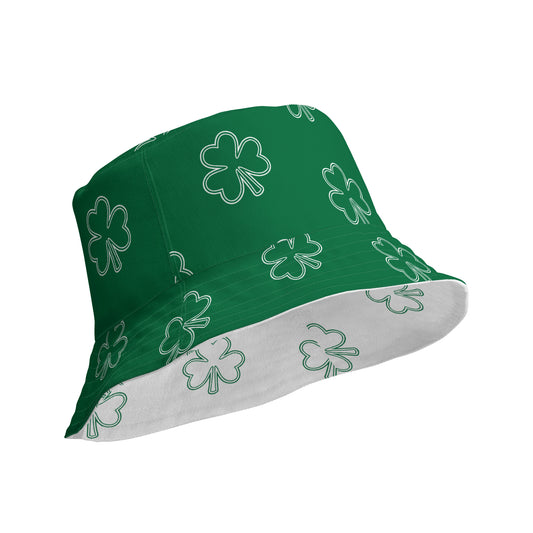 St. Patrick's Day Reversible Bucket Hat (Kelly Green & White)