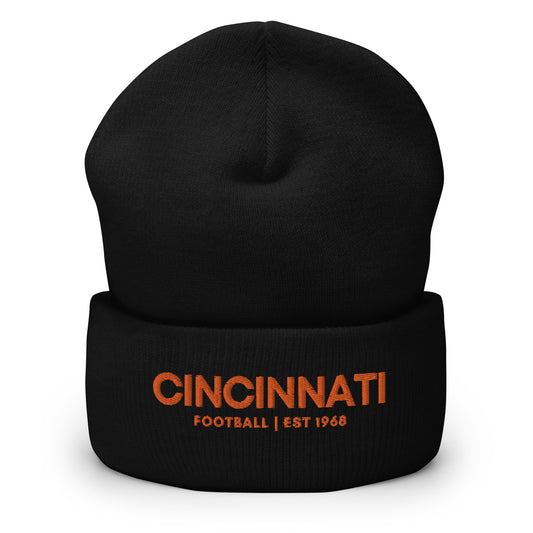 Cincinnati Football | EST 1968 Embroidered Cuffed Beanie