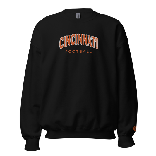 Cincinnati Football Embroidered Crewneck